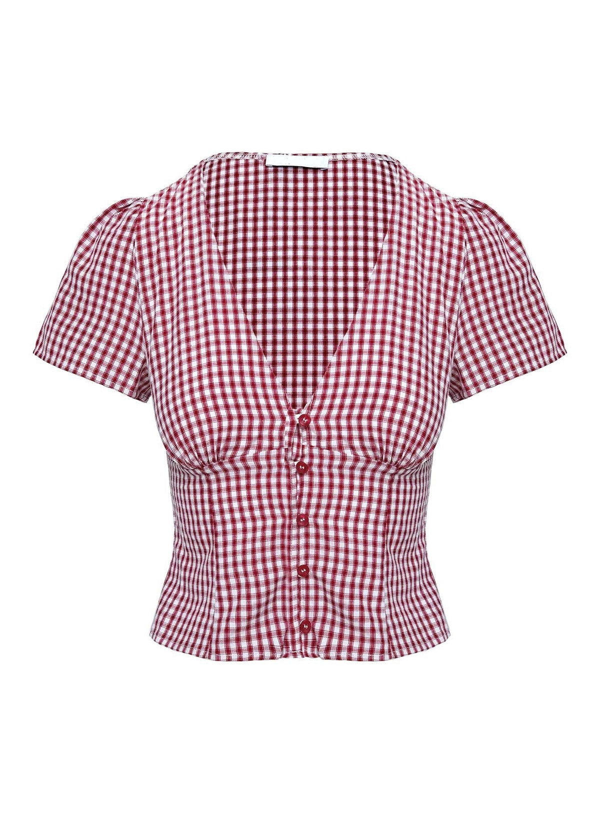 HONEY RED GINGHAM TOP