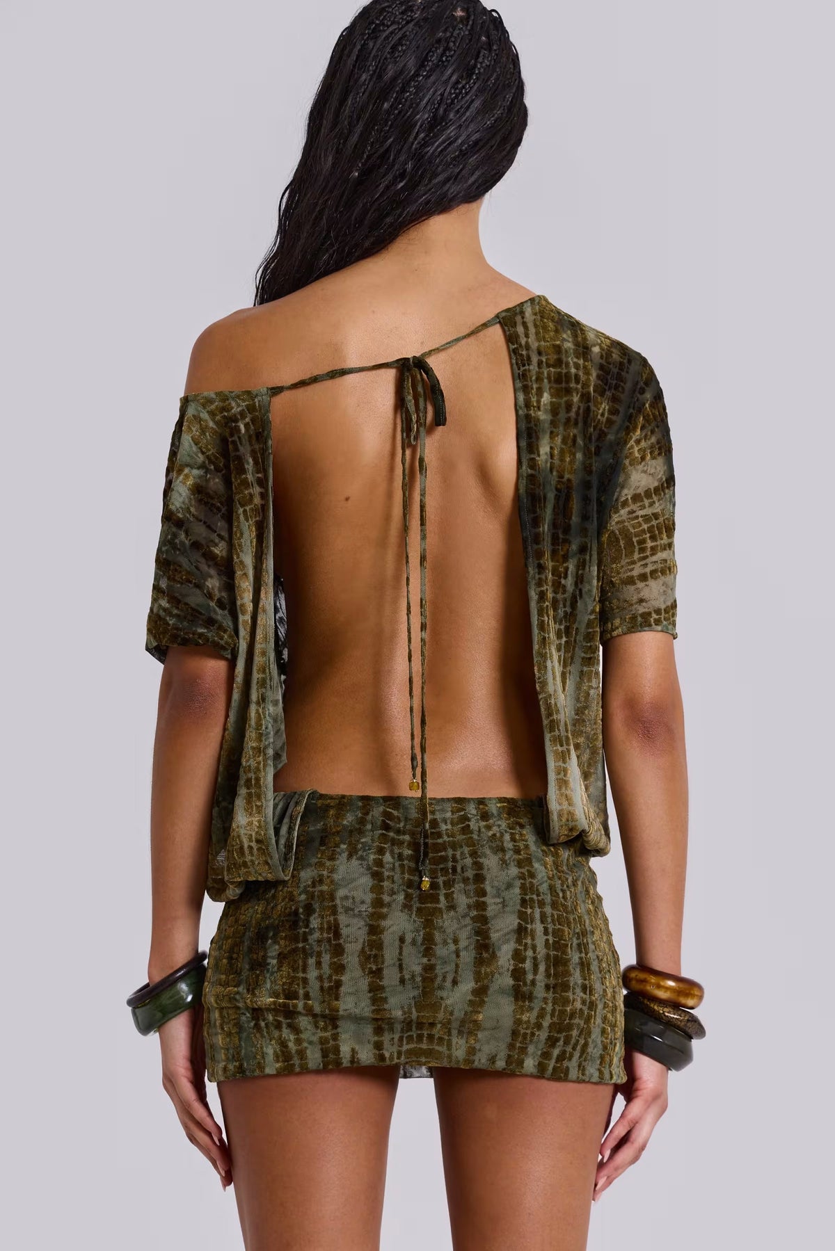 NOIR DESIRE BACKLESS MINI DRESS