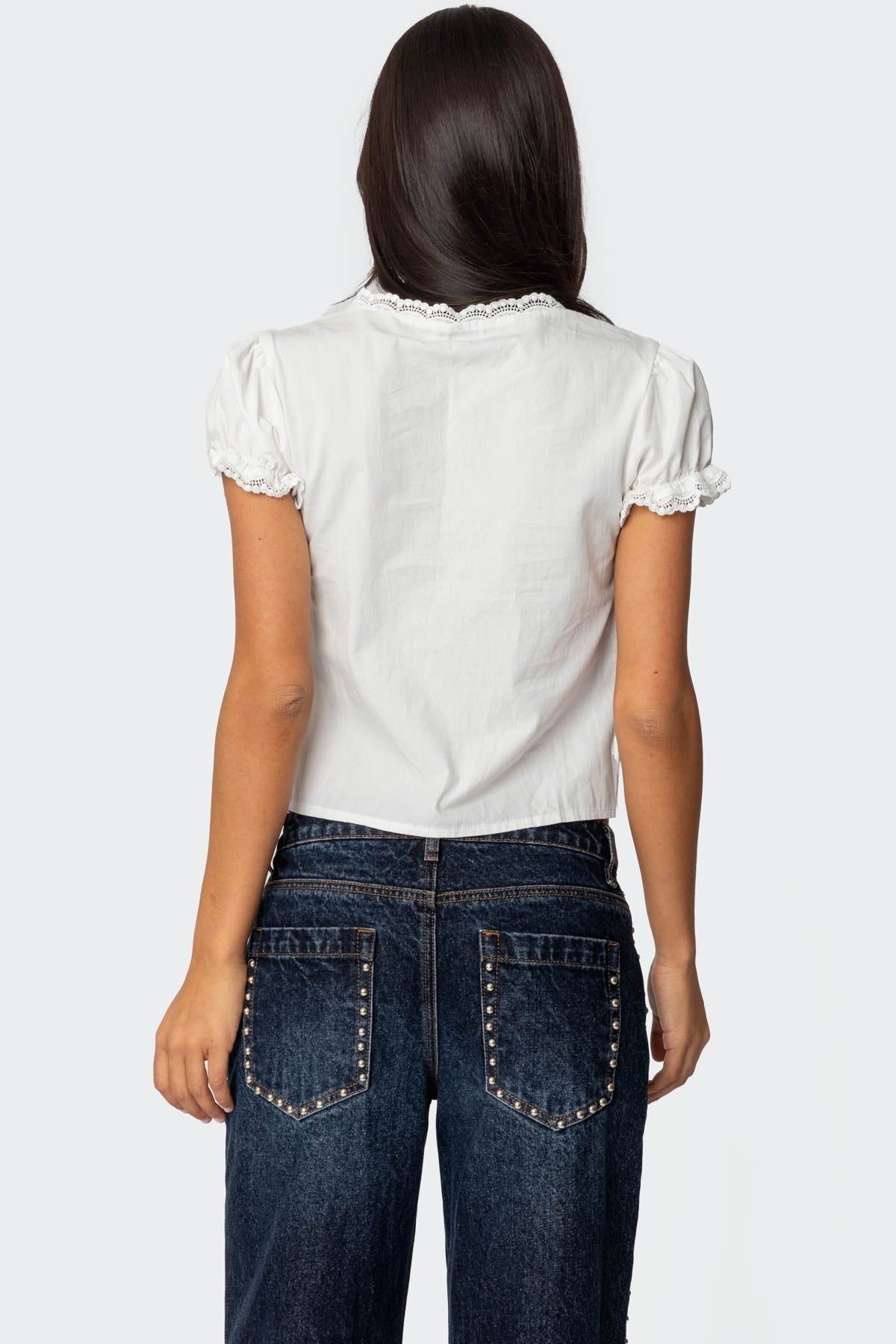 CLEMENTINE LACE TIE TOP
