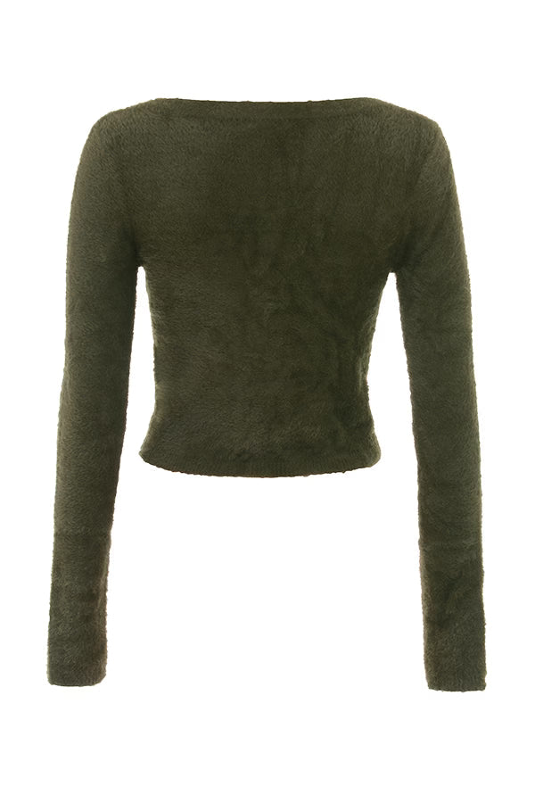 NOA FLUFFY KNIT CARDIGAN