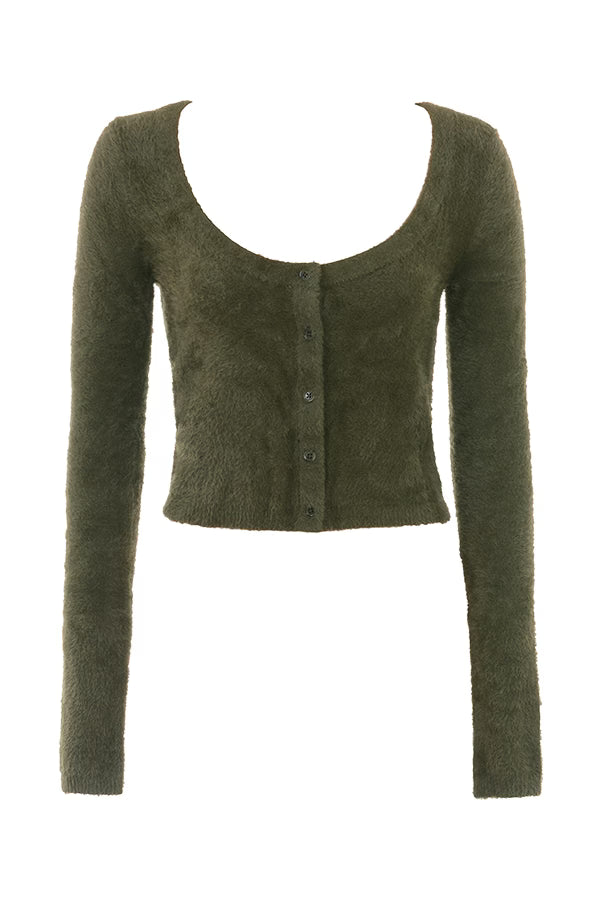 NOA FLUFFY KNIT CARDIGAN