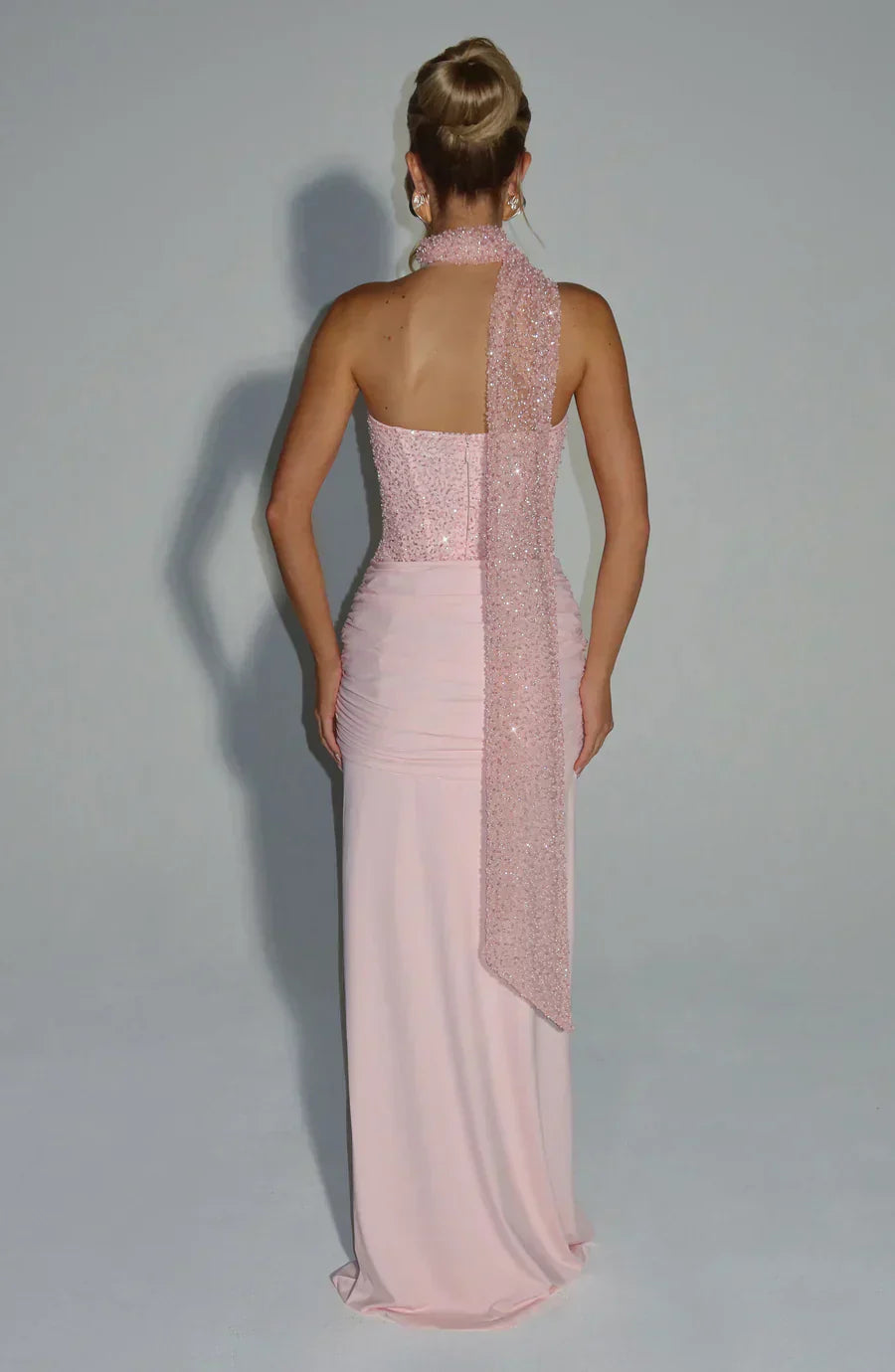 NATHALIE STRAPLESS EMBELLISHED GOWN