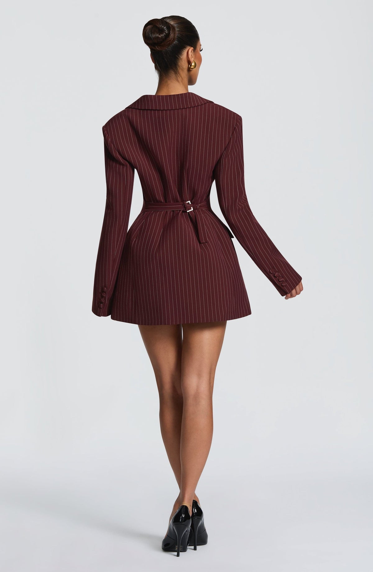 Burgundy Pinstripe